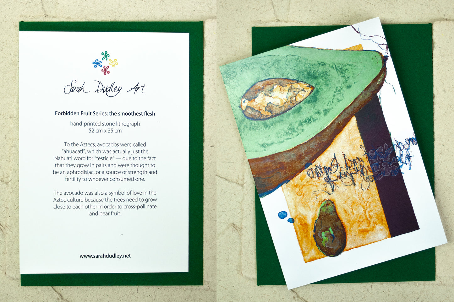 5 Forbidden Fruit Notecards, Set #2