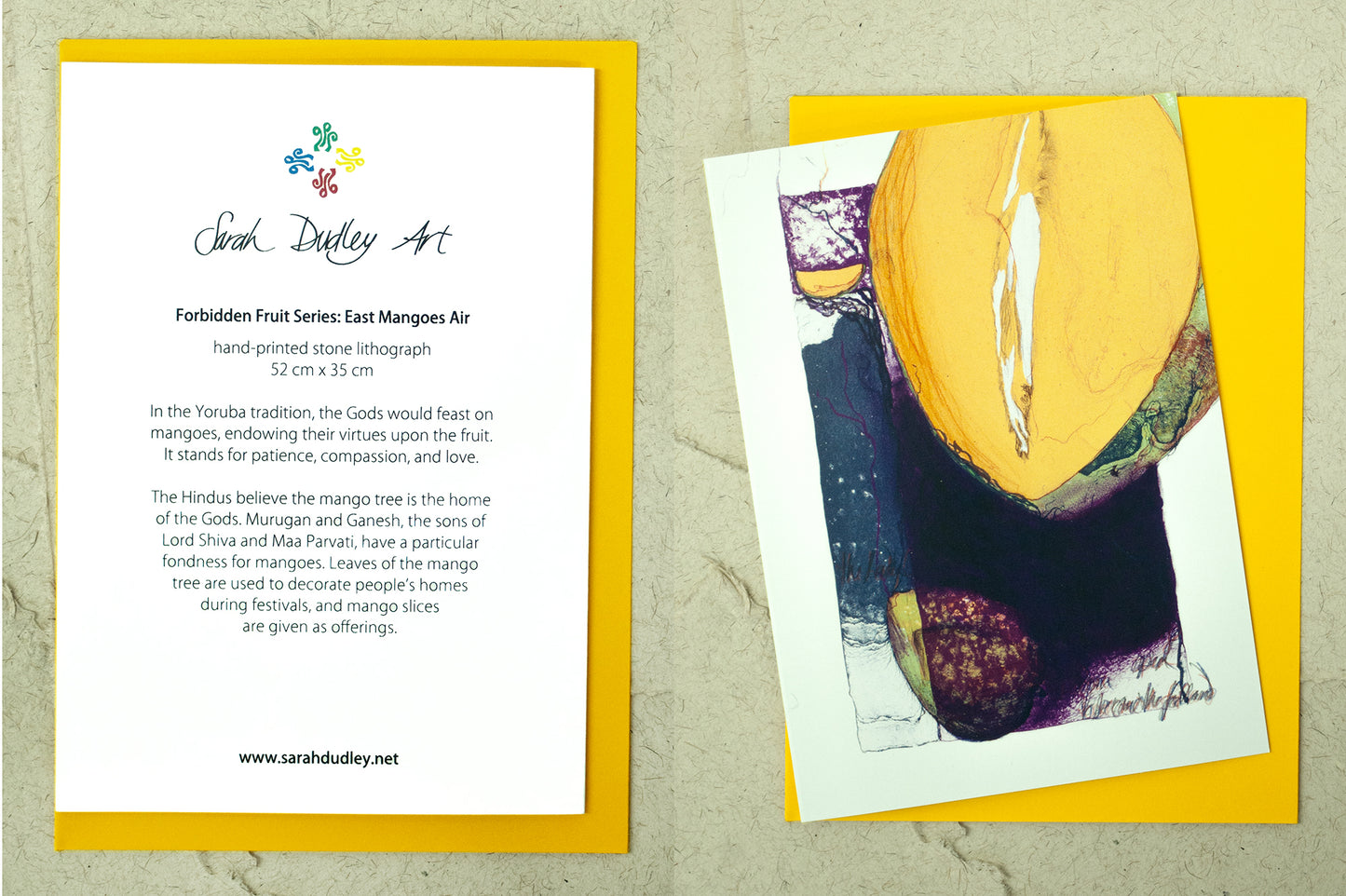 Forbidden Fruit Notecard, "East Mangoes Air"