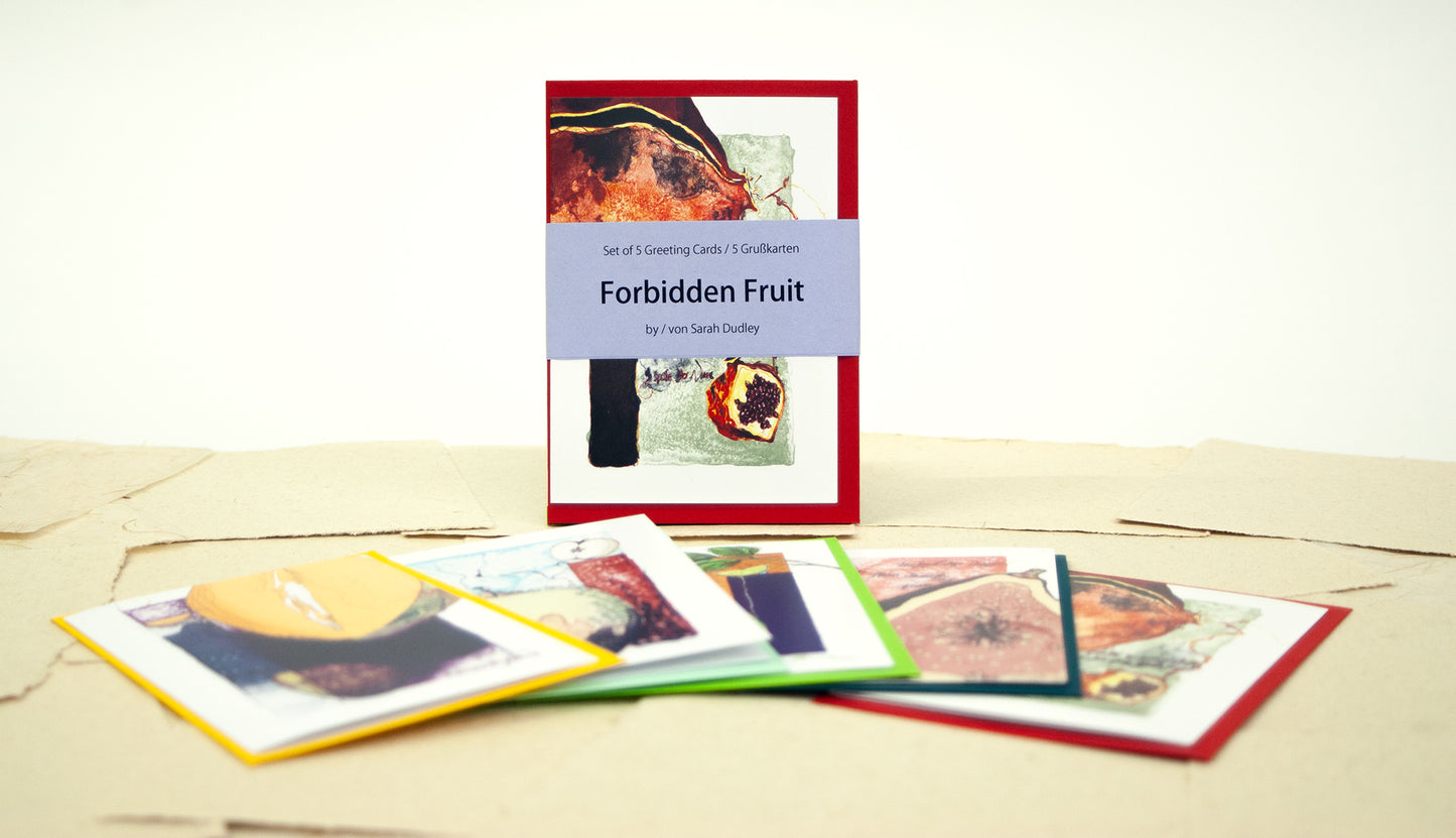 5 Forbidden Fruit Notecards, Set #1