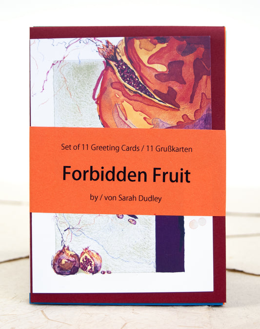 11 Forbidden Fruit Notecards, full set of 10 + bonus card